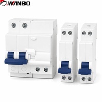 Wanbo-379 Disjoncteur différentiel RCBO Wanbo avec protection contre les fuites de 30 mA pour boîtier de distribution et tableau de commutation basse tension