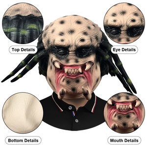 Máscara de látex estilo Guerrero Alienígena inspirada en Depredador para disfraz de Halloween - Product Image 5