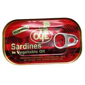 Fabricación de 125g * 50 latas de <span class=keywords><strong>arenques</strong></span> enlatados/<span class=keywords><strong>sardinas</strong></span> <span class=keywords><strong>aceite</strong></span> vegetal - Product Image 1