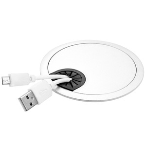 <b>Desk</b> Cable Cover Alloy Plastic 35 50 53 60 80mm Threading Hole Office <b>Desk</b> Organizer Modern <b>Simple</b> Style - Product Image 3