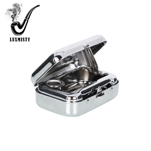 Cinzeiro Portátil de Bolso Sem Fumaça para Charutos, Mini Extintor de Cigarros, Design Minimalista Quadrado em Alumínio para Viagens, Atividades ao Ar Livre, Carro e Hotel - Product Image 3