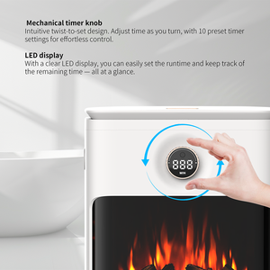 Hochwertige Bad LED-Anzeige Heiße elektrische Handtuch wärmer Maschine 500W Flammen handtuch Heiz schaufel mit Timer-Knopf für Spa - Product Image 4