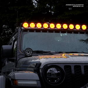 Barra de luz LED modular enlazable para parachoques de 35 pulgadas, luz de conducción antiniebla amarilla de 12V para coche para JEEP, vehículo todoterreno, barra de luz puntual 4X4 - Product Image 1