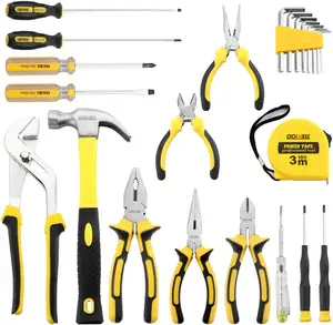 24 Pieces Homeowner Tool Set Home Repair Hand Tool Kit With Portable Tool Bag