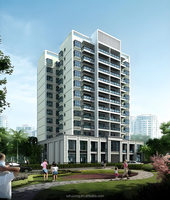Appartements commerciaux préfabriqués en acier, hôtels - Bâtiments modulaires personnalisés à faible coût, design moderne, garantie 5 ans, bureau portable à étages