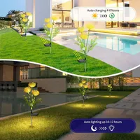 Luces Solares LED IP65 para Jardín, Decoración Exterior Impermeable para Césped, Patio y Terraza