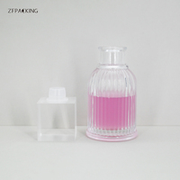 Bouteille en verre vide de 100 ml, ronde et transparente, pour diffuseur de parfum à roseaux, diffuseur d'aromathérapie pour la décoration de la maison, du magasin et de la salle de bain