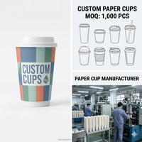 Gobelets en papier simple paroi enduits de PE, directement de l'usine, pour concerts et festivals de musique, commande en gros, personnalisation disponible