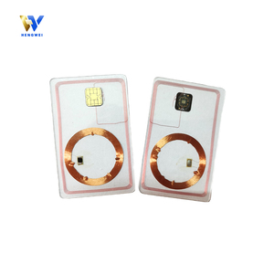 CR80 liên hệ với + RFID thẻ giao diện kép có thể đọc được và có thể ghi kép tần số thẻ thông minh tiêu thụ tài chính thẻ - Product Image 2
