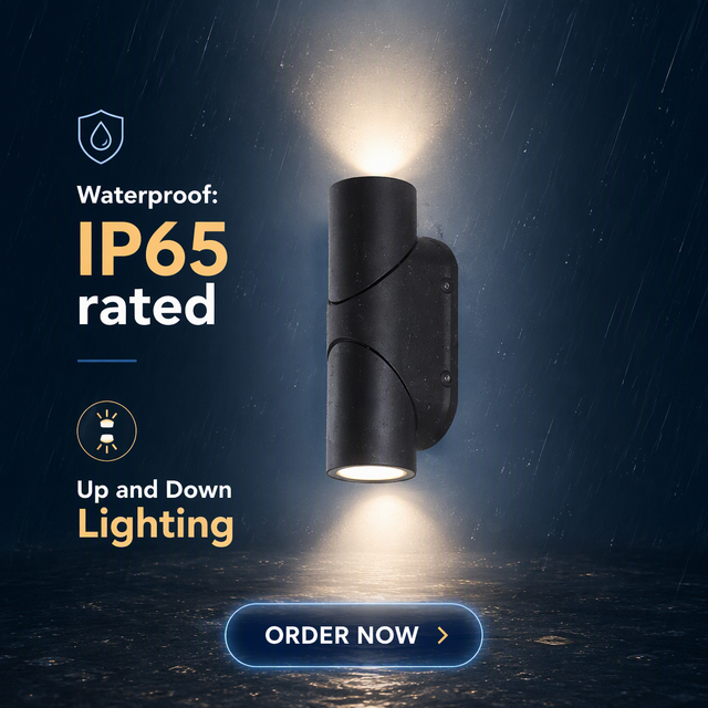 Led Wall Light Outdoor Ip65 Waterproof up and Down Wall Lamp Mounted for Home Garden Corridor Exterior Decoration Lighting