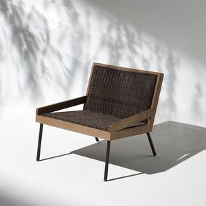 Ensemble <span class=keywords><strong>table</strong></span> et chaises d'extérieur en bambou de style minimaliste moderne avec structure en fer pour cour, jardin, villa, hôtel et balcon - Product Image 2