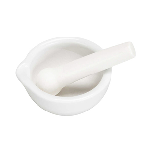 Juego de mortero y pilón de cerámica blanca para laboratorio, para moler polvo en uso de laboratorio - Product Image 4