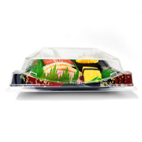 Boîte en plastique jetable pour sushi, de haute qualité alimentaire, personnalisé 50 pièces