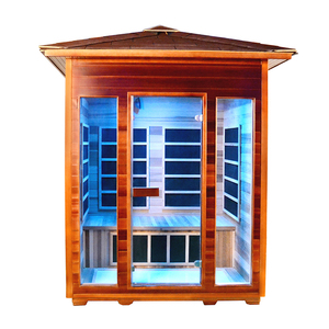 3 - 4 Person Solid <strong>Wood</strong> Canadian <strong>Cedar</strong> Outdoor Infrared Sauna <strong>for</strong> <strong>Sale</strong> - Product Image 2