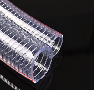 Tuyau en PVC transparent renforcé de fil d'acier, <span class=keywords><strong>diamètre</strong></span> de 2 à 12 mm par rouleau, hélice de fil d'acier - taille découpée sur mesure - Product Image 1