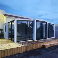 Petite maison préfabriquée extensible à vendre Maisons conteneurs modulaires avec chambre et salle de bain Maison cabine préfabriquée portable