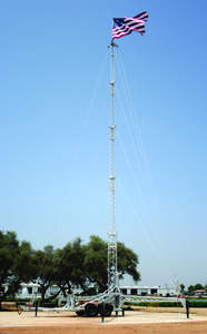 Сделано в Китае, подъемная радиосвязь, телекоммуникационная башня и аксессуары, сотовый на колесах, прицеп, телескопическая антенная башня - Product Image 4