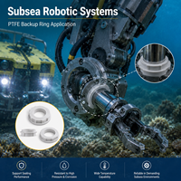 Anneaux de support en PTFE usinés par CNC pour systèmes robotiques sous-marins avec contrôle de concentricité