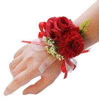 Corsage de Seda de Lujo con Tacto Real para Boda, Tema Bosque, Flor de Muñeca para Dama de Honor, Decoración Floral Hecha a Mano para Banquete de Boda