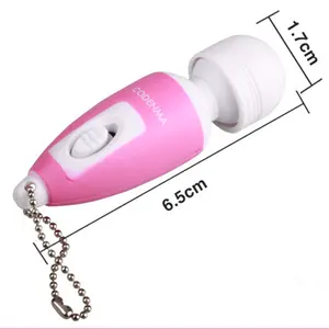 Siliconen Sleutelhanger Mini Toverstaf Massager Vibrator Seksspeeltje Vrouwen Staf Massageapparaten