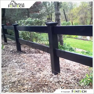 Premium UV korumalı PVC bahçe çit paneli çiftlik için <span class=keywords><strong>2</strong></span> raylar at çit kolay kurulum - Product Image 4