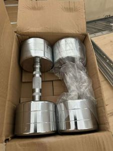 Commercial Home Gym Fitness Equipment Chrome Stainless Steel Electroplated <b>Dumbbells</b> - Product Image 6
