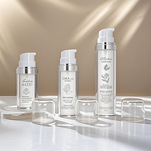 Custom Printed Luxury Cosmetic Airless <b>Pump</b> <b>Bottle</b> 15ml 30ml 50ml White Refillable Plastic Lotion Packaging <b>Bottle</b> for Cosmetic - Product Image 1