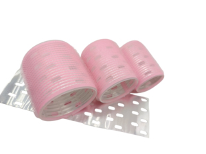 <span class=keywords><strong>Bigoudis</strong></span> auto-agrippants roses en gros avec logo personnalisé, sans chaleur, en <span class=keywords><strong>velcro</strong></span>, avec feuille d'aluminium - Product Image 4