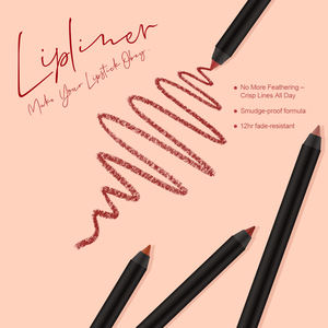 محدد شفاه نباتي مقاوم للماء قابل للتخصيص بعلامة خاصة، محدد شفاه بني كريمي قابل للسحب للاستخدام الشخصي - Product Image 4