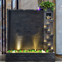 Fontaine murale en marbre sculpté à la main de style européen pour la décoration de hall d'accueil d'hôtel, résistante à l'eau et écologique