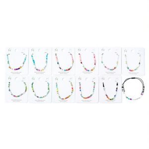 Cavigliera con perline in acciaio inossidabile, fatta a mano, set di 12 pezzi, gioielli alla moda, cavigliere con perline multicolori per donne e ragazze, da indossare a feste. - Product Image 2