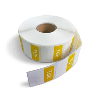 Factory price removable Dissolvable Shelf Life Labels for Food Rotation Use By Food Preparation removable label stickers
