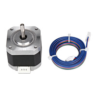 Moteur pas à pas NEMA 17 pour imprimantes 3D, machines de gravure et d'écriture - 12V DC 42 /Rev 1.8, Hauteur : 23, 33, 40, 47, 48, 60 mm