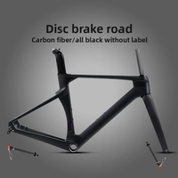 Cuadro de Bicicleta de Carretera de Fibra de Carbono Más Vendido, Freno de Disco, Ligero, 700c, Eje Pasante para Bicicleta de Carretera
