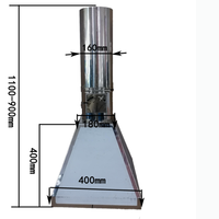 Hotte atomique/extracteur de vapeur d'acier inoxydable/bras d'extracteur de vapeur