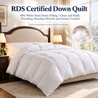 Couette en duvet de canard 90% pour l'hiver, épaisse, chaude, sans pression, douce, silencieuse, taille Queen, qualité hôtel 5 étoiles, directement de l'usine, OEM ODM