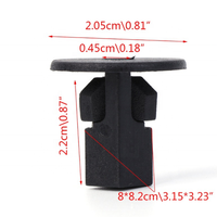 5 Clips de fixation en plastique de voiture, pour pare-chocs, garde-boue intérieure, Rivets de garniture de porte, Clip de roue avant et arrière