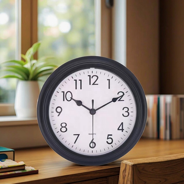 Popular Design Resin Electric Contemporary Needle Wall Clocks Circular Large Living Room Decorative Silent Sweep Movement