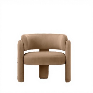 Fauteuil <span class=keywords><strong>convertible</strong></span> moderne en velours pour salon et chambre à coucher avec rembourrage en éponge, idéal pour hôtel, chaise simple - Product Image 4