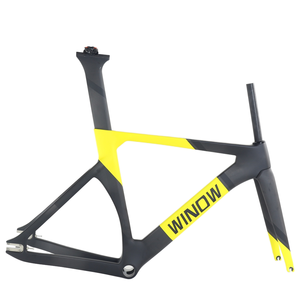 Vélo de route à pignon fixe 700C en carbone, forme aérodynamique, avec fourche en fibre de carbone 170 mm à vitesse unique Tr011 - Product Image 1