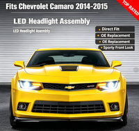 Adapté aux Camaro 2014-2015, ensemble de phares LED pour voiture, modification de l'éclairage de conduite, phare LED