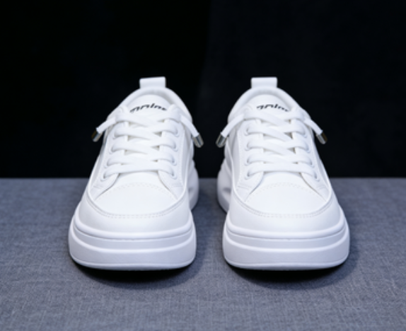 Women's White Sneakers Light Weight Soft Comfortable Heightening Platform Casual Shoes Thick Sole Stylish Trendy