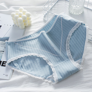 Slip in cotone a pois per ragazze e giovani donne, a vita media, con stampa carina, a triangolo, morbidi e traspiranti, per uso quotidiano. - Product Image 1