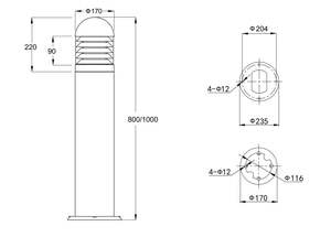 Colonne lumineuse de jardin à LED pour l'extérieur <span class=keywords><strong>220V</strong></span> <span class=keywords><strong>basse</strong></span> <span class=keywords><strong>tension</strong></span> blanc chaud CCT en aluminium <span class=keywords><strong>Spot</strong></span> IP65 ETL certifié pour l'éclairage de la pelouse - Product Image 6