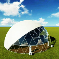 Carpa de Glamping de Lujo con Poste de Aluminio de 7m, Logotipo Personalizado, Estilo Moderno, Tela Impermeable de PVC y Vidrio para Eventos al Aire Libre, Hoteles y Resorts