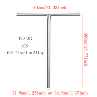 Guidon de trottinette freestyle Spaceflip Pro SCS Gr9 Titanium 610mm*680mm soudé TIG, haute qualité, durable, prêt à être expédié