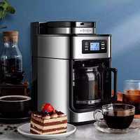 Cafetière goutte à goutte américaine entièrement automatique petite machine à expresso pour bureau à domicile avec fonction de café fraîchement moulu intégrée