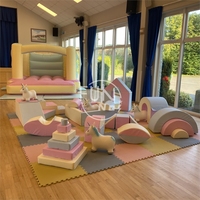 Ensemble de jeux d'intérieur pour enfants de haute qualité, palette de couleurs macaron, design personnalisé, équipement de jeu, aire de jeux souple pour enfants