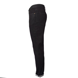 Jean en coton respirant coupe droite style urbain, décontracté et extensible, couleur unie - Product Image 3