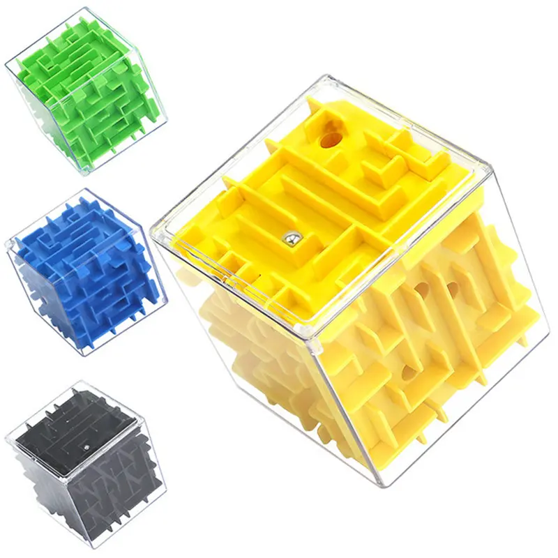 Funny Games 3D Cube Puzzle Maze Toy Hand Game Case Box Brain Game Challenge Educational Toy for Children